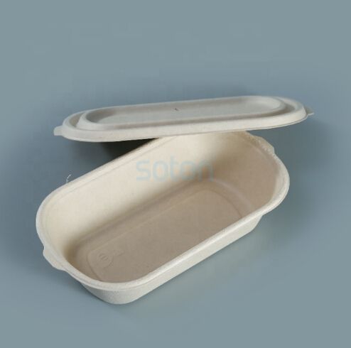 Compostable sugarcane Single Compartment  clamshell
